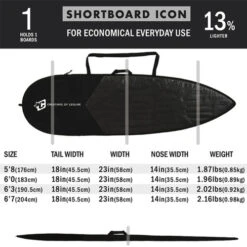 Icon Lite Shortboard Cover | Surf Board Bag | Creatures Of Leisure | Light Basic Protection -FCS Store Buy Creatures Of Leisure Icon Surfboard Shortboard Cover Online Australia Surf Shop Surfing Size 35655.1613368184