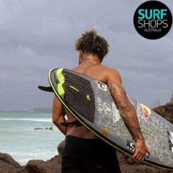 Creatures Of Leisure | Eco Black Speckle Lime PROTO™ 1.4 | Surfing Deck Grip | Traction Pad | -FCS Store Buy Creatures Of Leisure Proto Tail Pad Online Surf Shops Australia Speckle Lime Italo 25794.1695617017