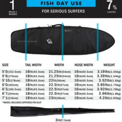 DT2.0 Fish Day Use Cover | Creatures Of Leisure | Retro Funboard | Medium To High Protection -FCS Store Buy Creatures of Leisure Surfboard Shortboard Cover DT2.0 Online Australia Surf Shop Fish Funboard 35901.1613454824