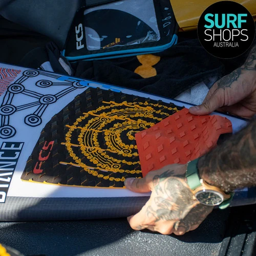 FCS | Otis Carey Eco Traction | 1 Piece Deck Grip | Quick Apply Tail Pad | Suits Narrow Surfboards | Indigenous Artworks 2 FCS | Otis Carey Eco Traction | 1 Piece Deck Grip | Quick Apply Tail Pad | Suits Narrow Surfboards | Indigenous Artworks - Image 2
