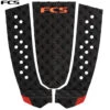 FCS T-3 Surfboard Tail Pad | Deck Grip | Traction Pad | Black/Fire | FCSII