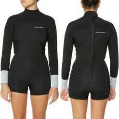 Ocean And Earth Ladies | 2mm Boyleg Long Sleeve Surfing Wetsuit | Womens | 2mm Back Zip |