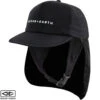 Bingin Strap Back Surf Cap| Black | Sun Protection | Ocean And Earth | Surfing Hat With Clip And Flap