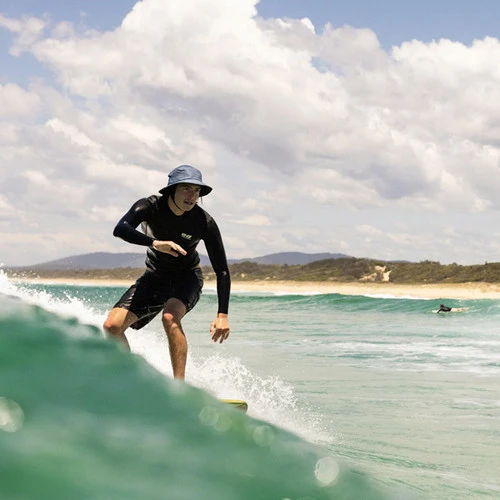 Youth Bingin Soft Peak Surf Hat | Charcoal | Sun Protection 4 Youth Bingin Soft Peak Surf Hat | Charcoal | Sun Protection - Image 4