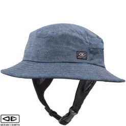 Youth Bingin Soft Peak Surf Hat | Blue | Sun Protection | Surfing Hat With Buckle