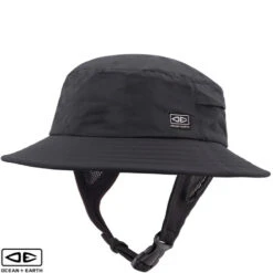Bingin Soft Peak Surf Hat | Dark | Sun Protection | Ocean And Earth | Surfing Hat With Chin Strap