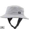 Ocean And Earth | Men's Bingin Soft Peak Surf Hat | Light Grey | Water Sports Hat With Chin Strap