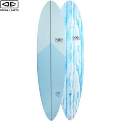 8'0" Happy Hour Surfboard | Ocean And Earth | Epoxy Softboard | Mid-Length | Full Nose And Pulled In Pin - Supreme Funboard