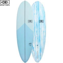 6'6" Happy Hour Surfboard | Ocean And Earth | Epoxy Softboard | Mid-Length | Full Nose And Pulled In Pin - Supreme Funboard