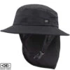 Men's Indo Stiff Peak Surf Hat | Charcoal | Surfing Hat With Quick Release Clip