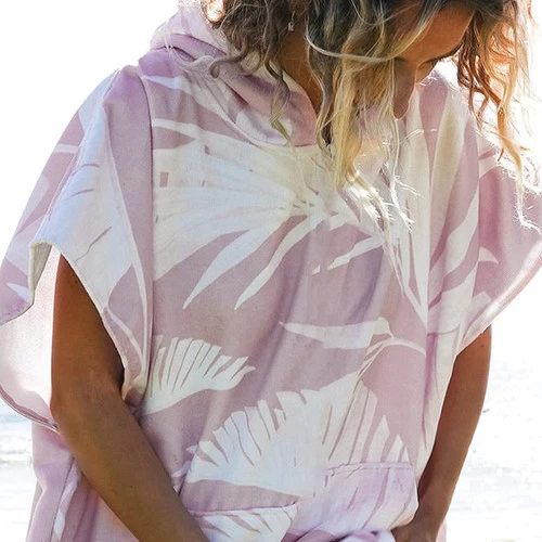 Ocean And Earth | Ladies Poncho | Hooded Towel | Lightweight | Bliss Pale Violet 2 Ocean And Earth | Ladies Poncho | Hooded Towel | Lightweight | Bliss Pale Violet - Image 2