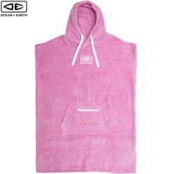 Ocean And Earth | Ladies Musk Pink Hooded Beach Towel Surf Poncho | Womens | Ocean And Earth
