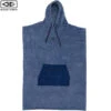 Ocean And Earth | Daybreak Steel Blue Hooded Towel Poncho | Guys Surf Poncho