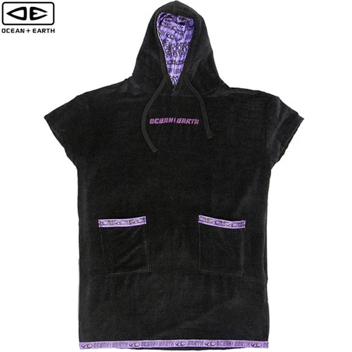 Ocean And Earth | Mens Strike Hooded Towel | Black | Surf Poncho | Guys Warm Surfing Poncho 1 Ocean And Earth | Mens Strike Hooded Towel | Black | Surf Poncho | Guys Warm Surfing Poncho