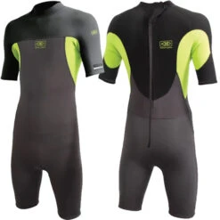 Ocean And Earth Youth Boys Free-Flex Springsuit 2mm | Back Zip | Black/Lime