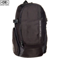 Ocean And Earth | Interceptor Surf Backpack 38L | Black | Surf Travel Essentials | Surf Day Trip