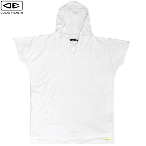 Ocean And Earth | White V Neck | Ladies Poncho | Hooded Towel | Lightweight 1 Ocean And Earth | White V Neck | Ladies Poncho | Hooded Towel | Lightweight