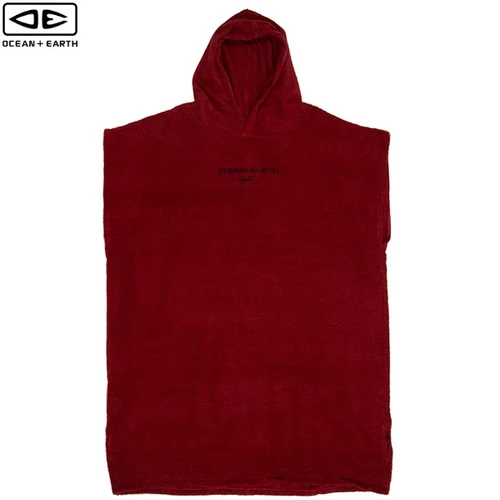 Ocean And Earth | Priority Lightweight Mens Hooded Towel Poncho | Blood Red | Guys Surf Poncho 1 Ocean And Earth | Priority Lightweight Mens Hooded Towel Poncho | Blood Red | Guys Surf Poncho