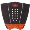 Wide Jack Tail Pad | Hybrid | Fish | Retro | Deck Grip | Black/ Orange | Surfboard Traction Pad | Ocean And Earth