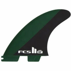 FCSII Mick Fanning Surf Fins | Large | Thruster 3 Fin Set | Performance Core | Black/Olive | Snaps Carves And Cutbacks