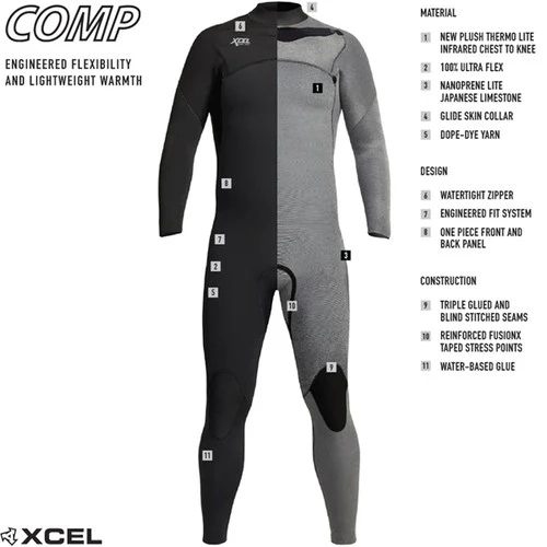 XCEL | Comp Wetsuit Steamer 4/3mm | Chest Zip | Xcel Wetsuits | Surfing Wettie 3 XCEL | Comp Wetsuit Steamer 4/3mm | Chest Zip | Xcel Wetsuits | Surfing Wettie - Image 3
