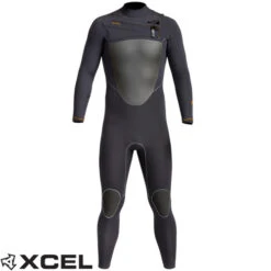 XCEL | Drylock-X Wetsuit Steamer 4:3mm | Chest Zip | Black | Xcel Wetsuits | Best Surfing Wetsuit | Newest Release