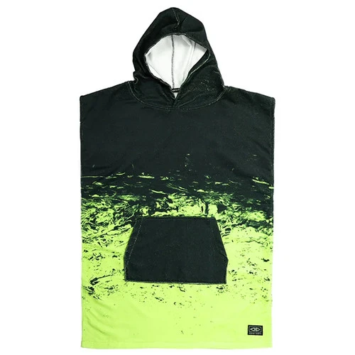 Kids Southside Youth Hooded Towel Surf Poncho | Black/Lime| Ocean And Earth 1 Kids Southside Youth Hooded Towel Surf Poncho | Black/Lime| Ocean And Earth