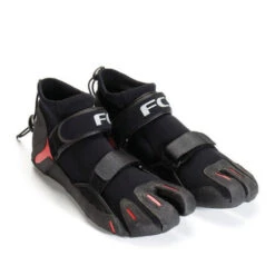 FCS SP2 Split Toe Reef Bootie 1.5mm | Black/Red | Wetsuit Boots | Cold Water Surfing Equipment