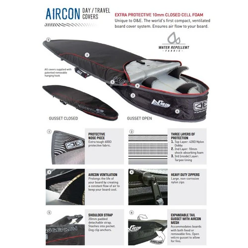 Aircon Gun Surfboard Cover | 10mm Padded Board Bag | Max Protection | Ocean And Earth 1 Aircon Gun Surfboard Cover | 10mm Padded Board Bag | Max Protection | Ocean And Earth