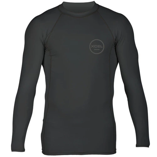XCEL Huntington 6oz Premium Long Sleeve UV Rash Vest | Black 1 XCEL Huntington 6oz Premium Long Sleeve UV Rash Vest | Black
