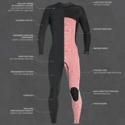 Radiant Rebound Steamer | 3/2mm Full Surfing Wetsuit | Chest Zip | XCEL | New Metallic Warmth Technology -FCS Store XCEL RADIANT 3MM WETSUIT 2020 INFORMATION 74562.1572409473